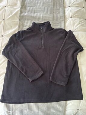 Joe Fresh Black Men's Half-Zip Fleece Pullover